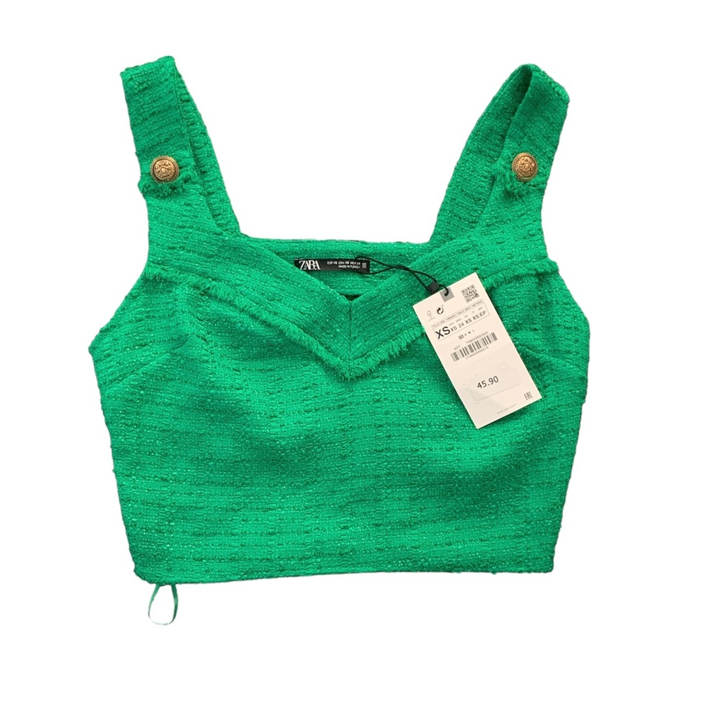 Zara Women’s XS Crop Top Green